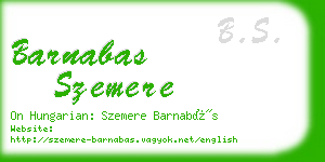 barnabas szemere business card